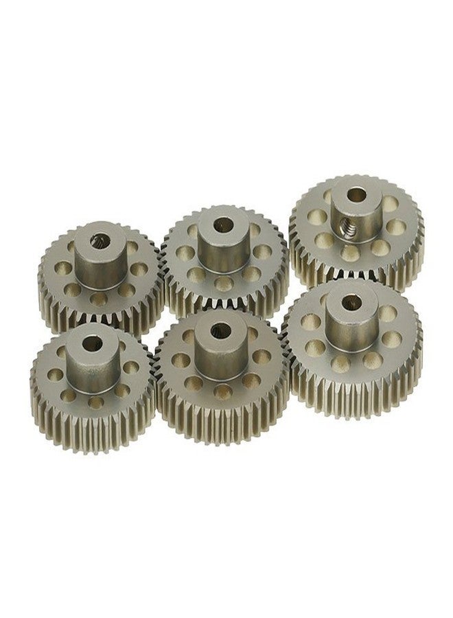 KingVal Replacement 6PCS 48DP 3.175mm 36T 37T 38T 39T 40T 41T Aluminium Pinion Motor Gear Combo Compatible with 1/10 RC Car Brushed Brushless Motor - Image 1